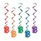 Beistle Pack of 30 Assorted Color 18th Birthday Metallic Spiral Hanging Party Decoration Whirls 36"